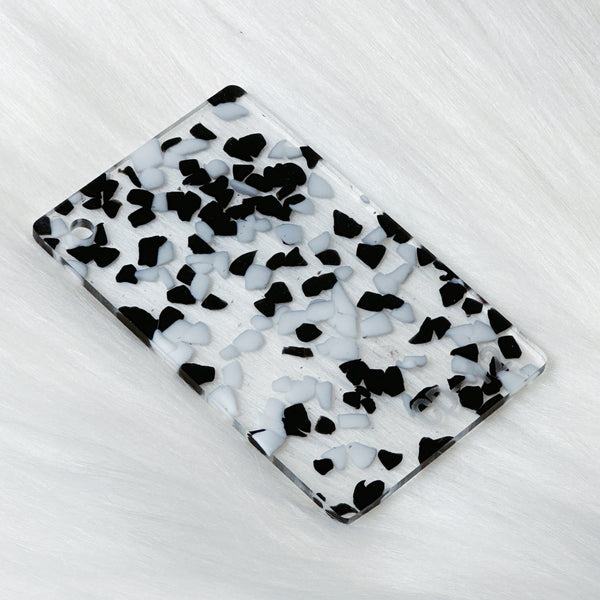 1/8"  Black Terrazzo Cast Acrylic Sheet