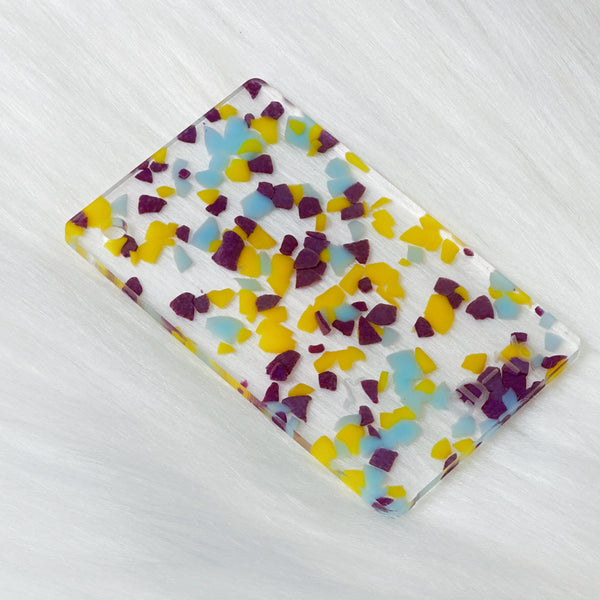 1/8" Neon black Terrazzo Cast Acrylic Sheet