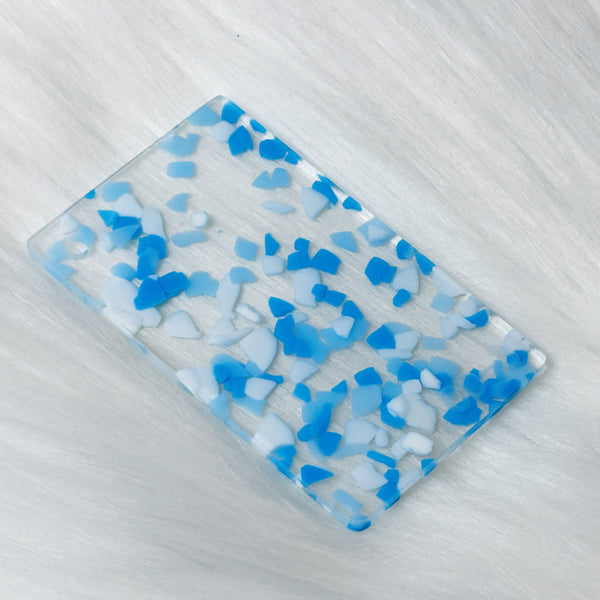 1/8" Neon black Terrazzo Cast Acrylic Sheet