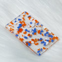 1/8" Blue and Orange Terrazzo Cast Acrylic Sheet