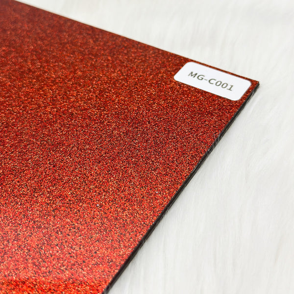 1/8" Two Tone Glitter Acrylic Sheet-Hot Pink Glitter engrave black