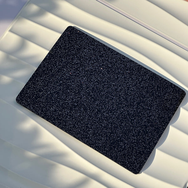 Double Sided Black Silver Glitter Cast Acrylic Sheet