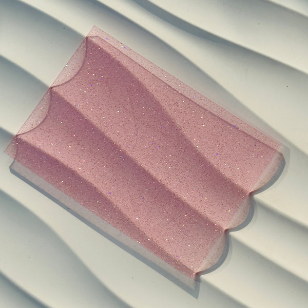 Pink Color Transparent Shimmer Glitter Acrylic Sheet