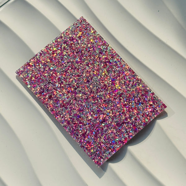 Multicolored Blue Shining Chunky Acrylic Sheets