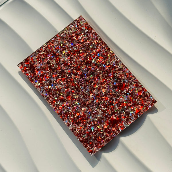 Multicolored Blue Shining Chunky Acrylic Sheets