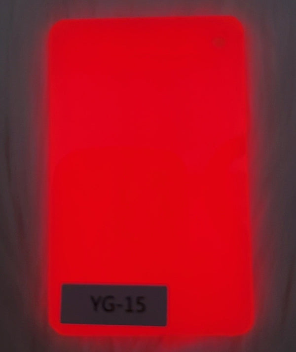 1/8" Red Glow in the Dark Cast Acrylic Sheet