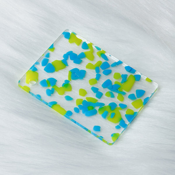 1/8" Neon brown Terrazzo Cast Acrylic Sheet
