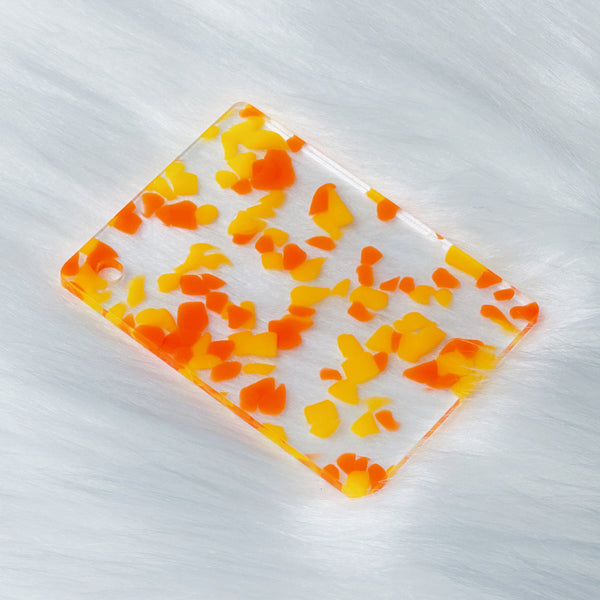 1/8" Neon brown Terrazzo Cast Acrylic Sheet