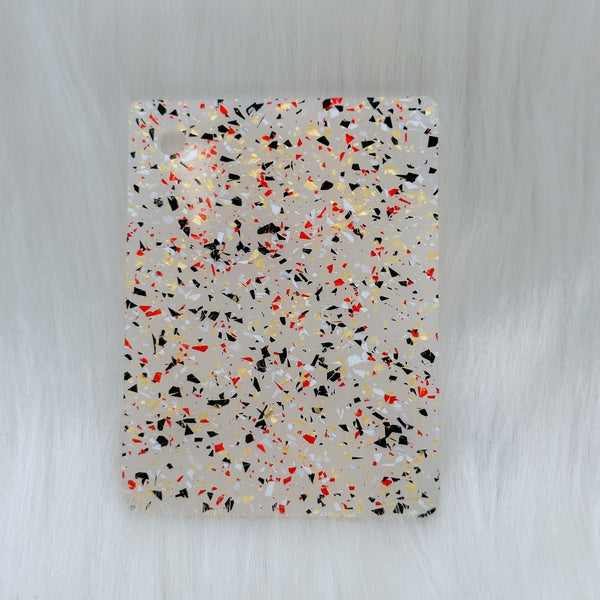 1/8'' Red and Black Little Flake Cast Acrylic Sheet