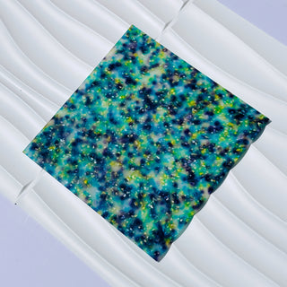 Light Blue and Green Jelly Glitter Acrylic Sheet