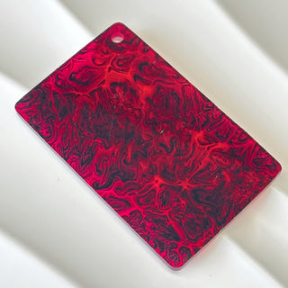 1/8'' Red Transparent Pattern Cast Acrylic Sheet