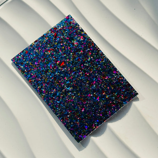 Multicolored Blue Shining Chunky Acrylic Sheets